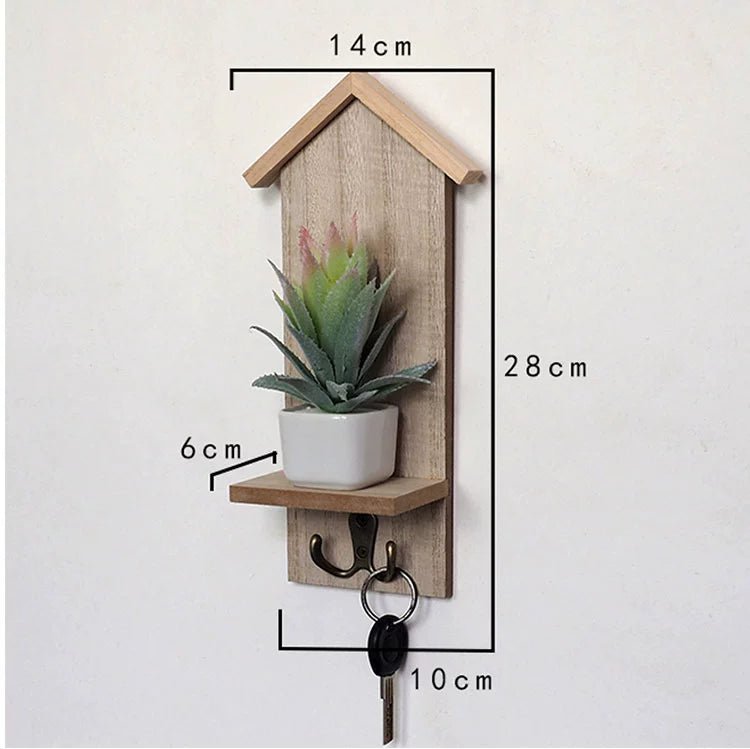 Creative Stylish Doorway Decoration Wall Storage Hook Room Succulents Key Coat Hook Organizing Rack - SOLVEYE