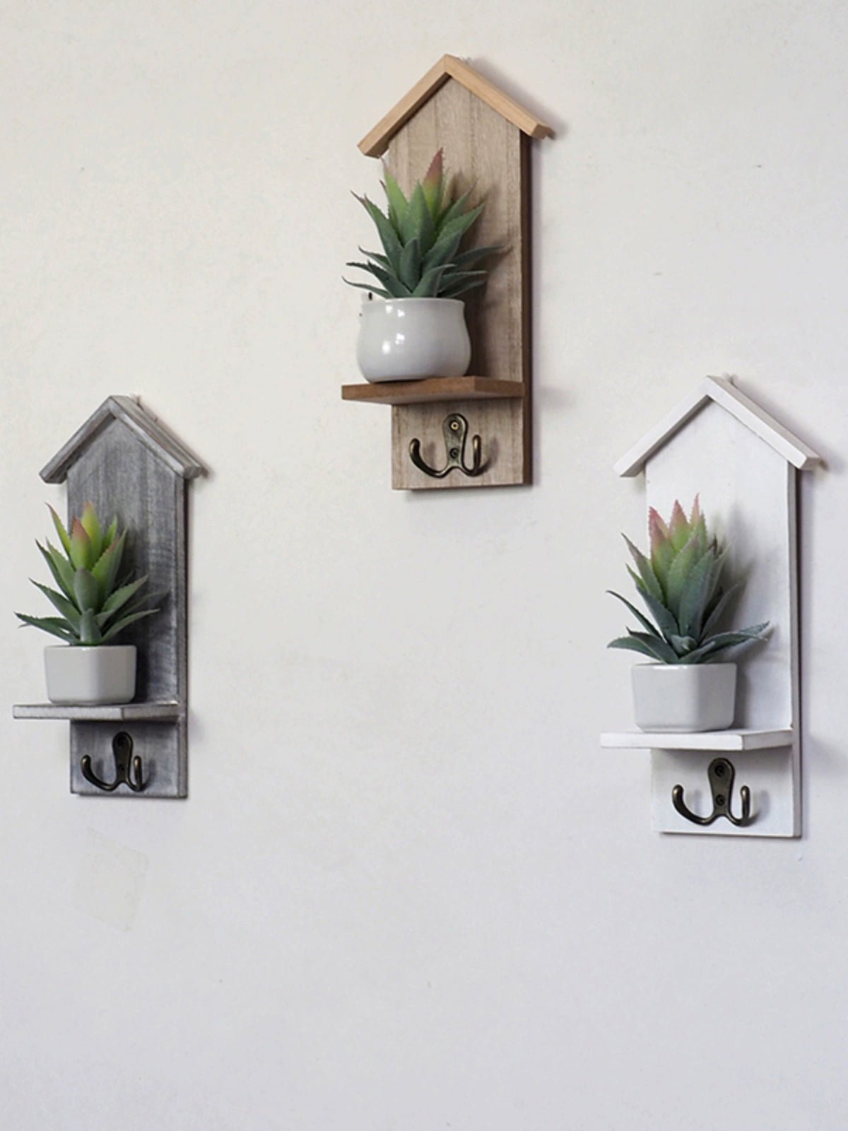 Creative Stylish Doorway Decoration Wall Storage Hook Room Succulents Key Coat Hook Organizing Rack - SOLVEYE