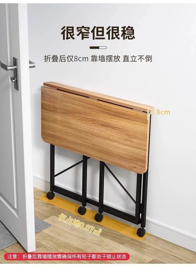 Folding desk Movable tables Household student computer desk Study table Bedroom bedside Table Writing Tables Desk - SOLVEYE