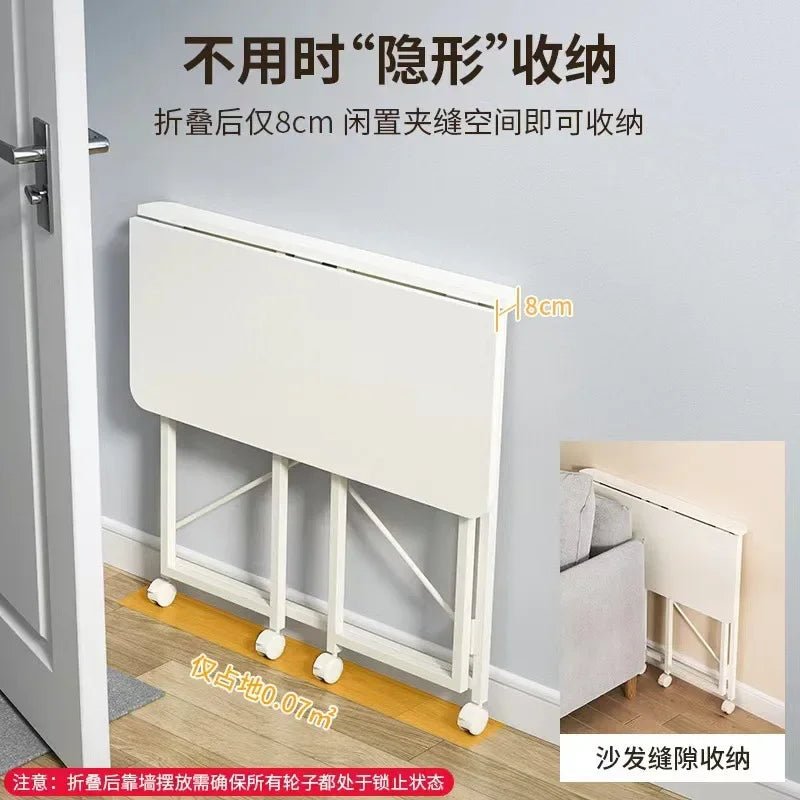 Folding desk Movable tables Household student computer desk Study table Bedroom bedside Table Writing Tables Desk - SOLVEYE