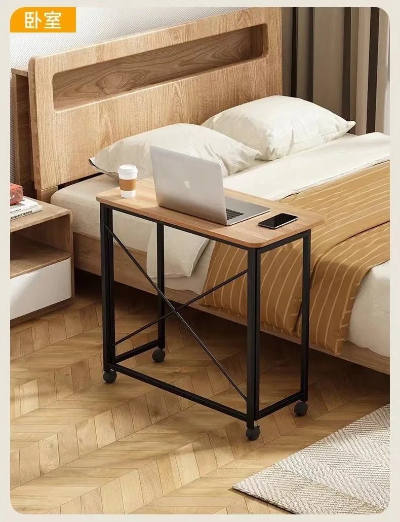 Folding desk Movable tables Household student computer desk Study table Bedroom bedside Table Writing Tables Desk - SOLVEYE