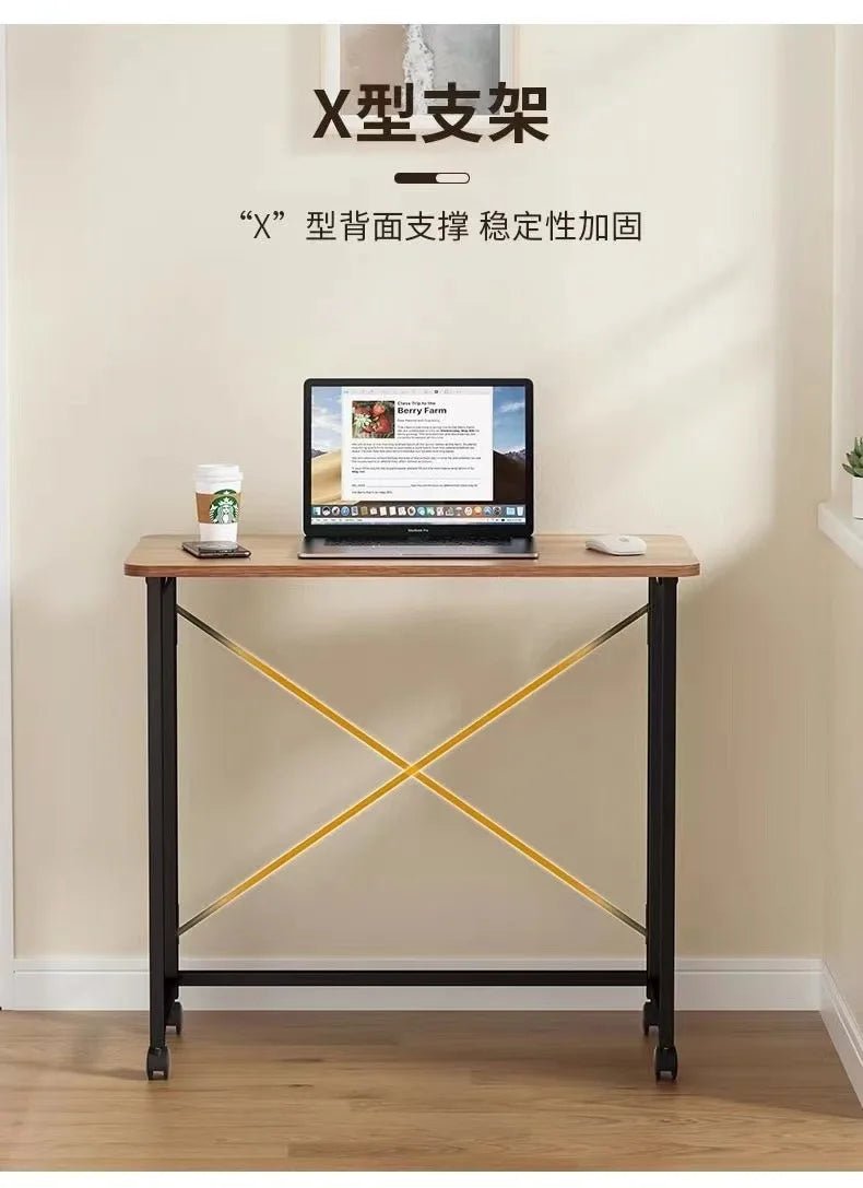 Folding desk Movable tables Household student computer desk Study table Bedroom bedside Table Writing Tables Desk - SOLVEYE