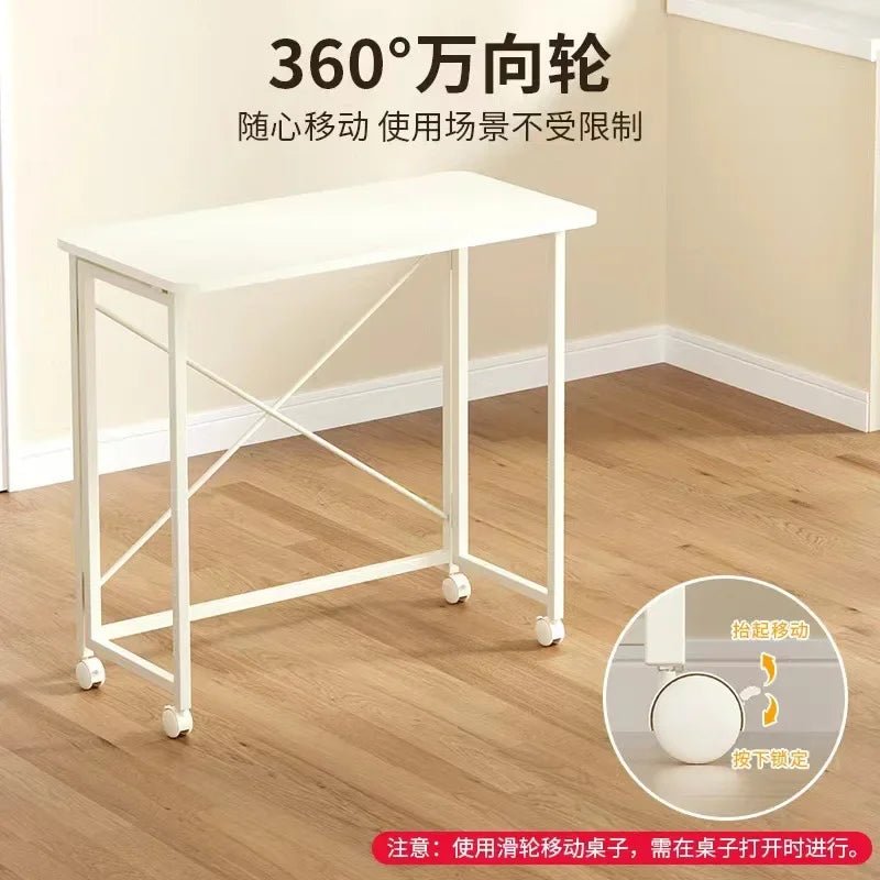 Folding desk Movable tables Household student computer desk Study table Bedroom bedside Table Writing Tables Desk - SOLVEYE