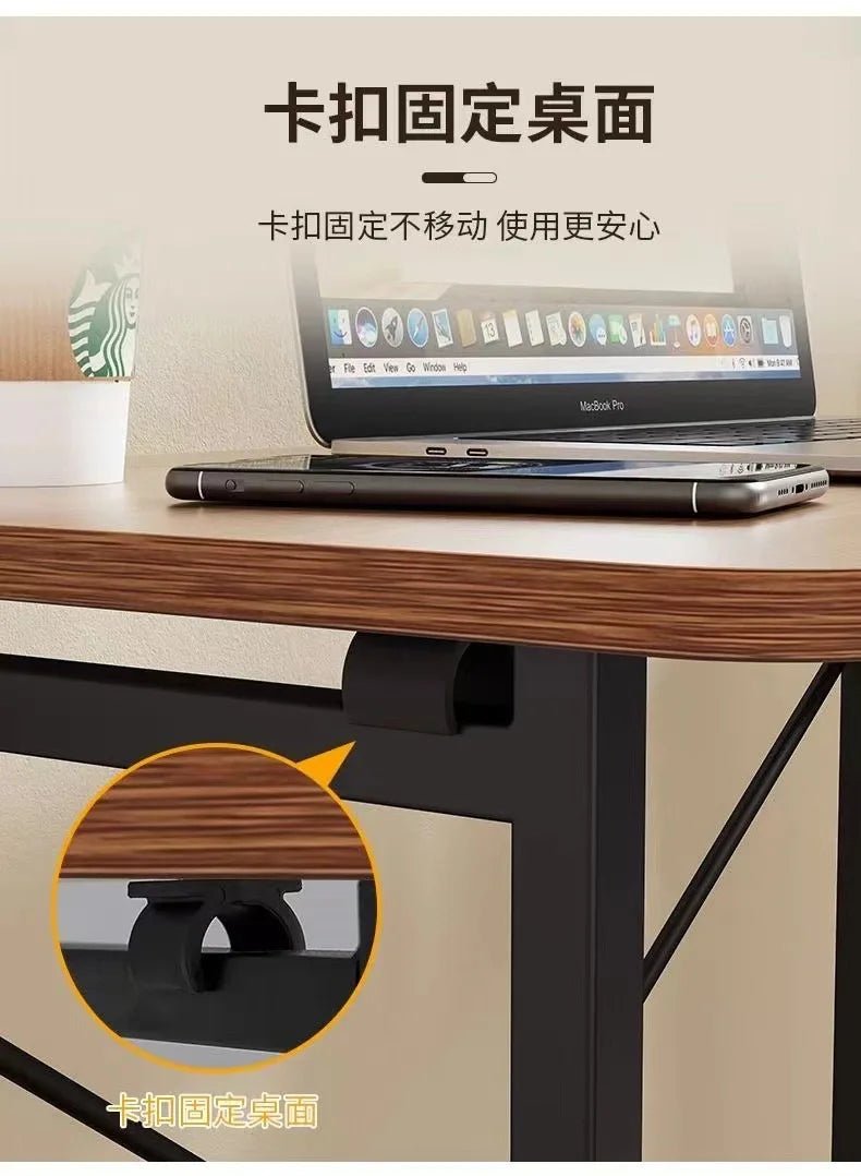 Folding desk Movable tables Household student computer desk Study table Bedroom bedside Table Writing Tables Desk - SOLVEYE