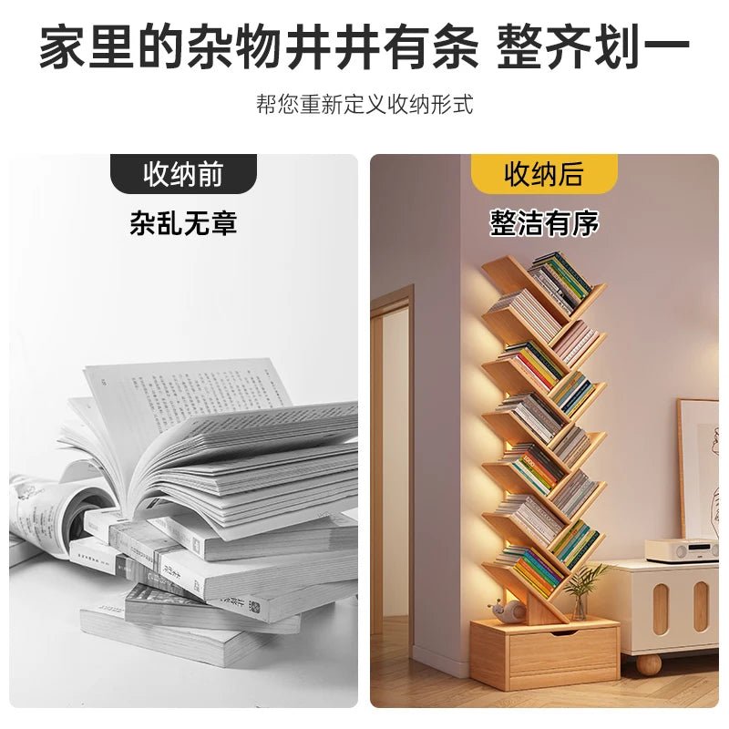 Libreros Bookcases Room Furniture Folding Iron Shelf Desk Organizer Children's Bookcases Large Frame Drawer Scaffale Book - SOLVEYE