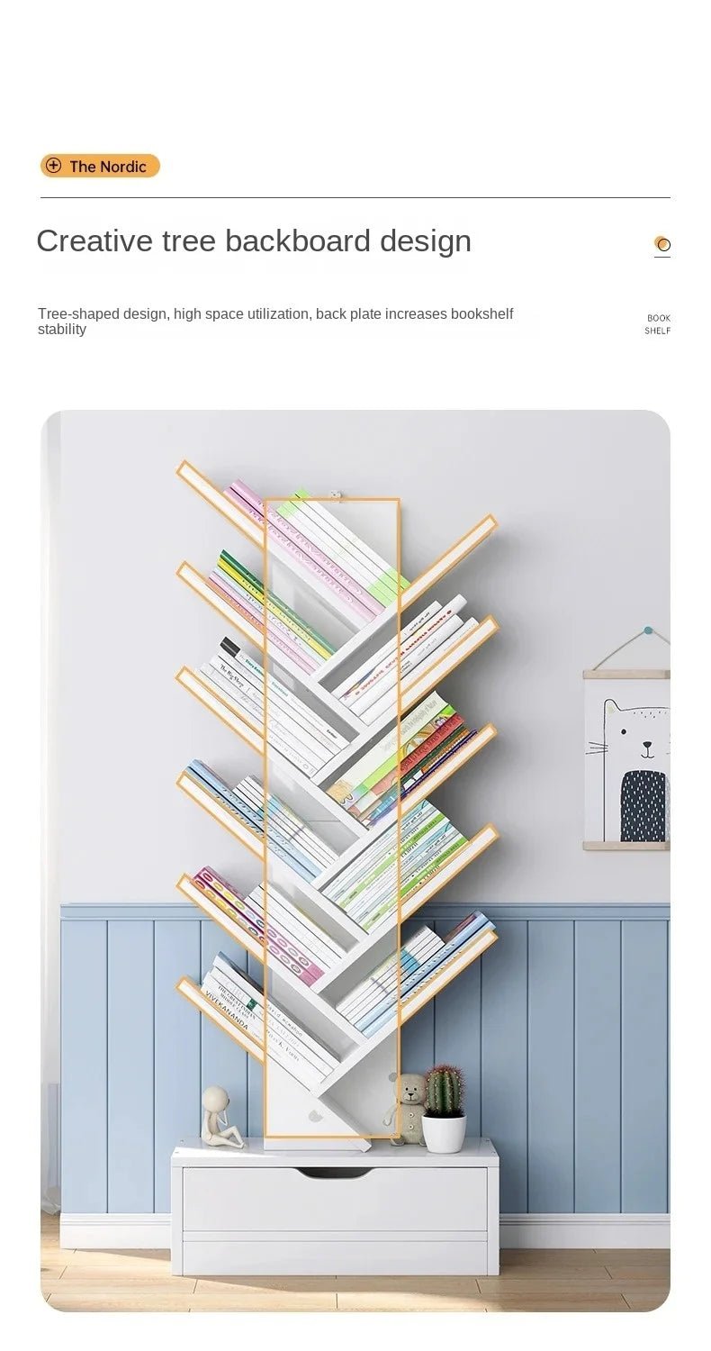 Libreros Bookcases Room Furniture Folding Iron Shelf Desk Organizer Children's Bookcases Large Frame Drawer Scaffale Book - SOLVEYE