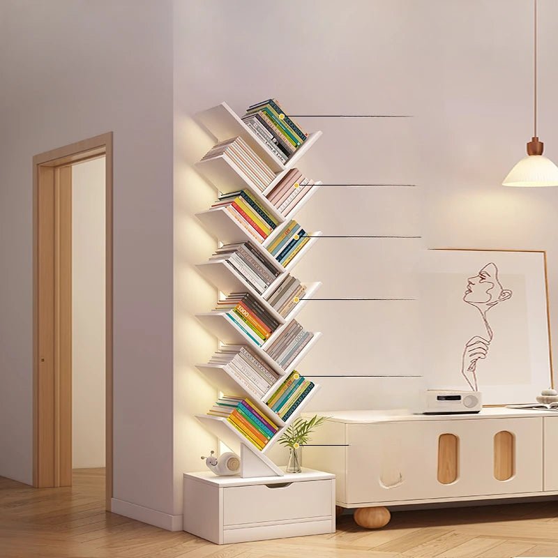 Libreros Bookcases Room Furniture Folding Iron Shelf Desk Organizer Children's Bookcases Large Frame Drawer Scaffale Book - SOLVEYE