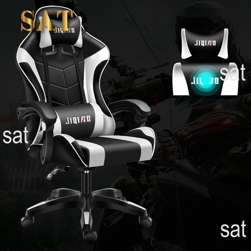 Modern PC Silla Gamer Luxury Swivel Cheap PU Leather Racing Home Computer Office Gaming Chair - SOLVEYE