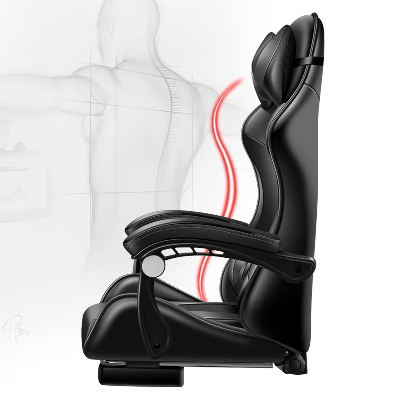 Modern PC Silla Gamer Luxury Swivel Cheap PU Leather Racing Home Computer Office Gaming Chair - SOLVEYE