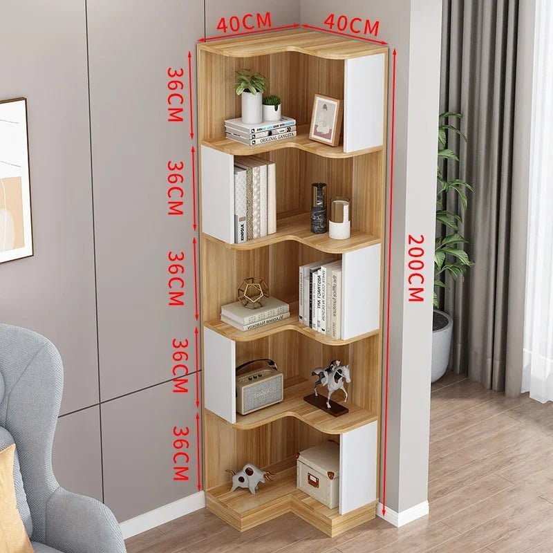 Rotating Bookcase Book Shelves Kids Bookshelf Library Modern Furniture Living Room Magazine Rack Estanteria Industrial Design - SOLVEYE