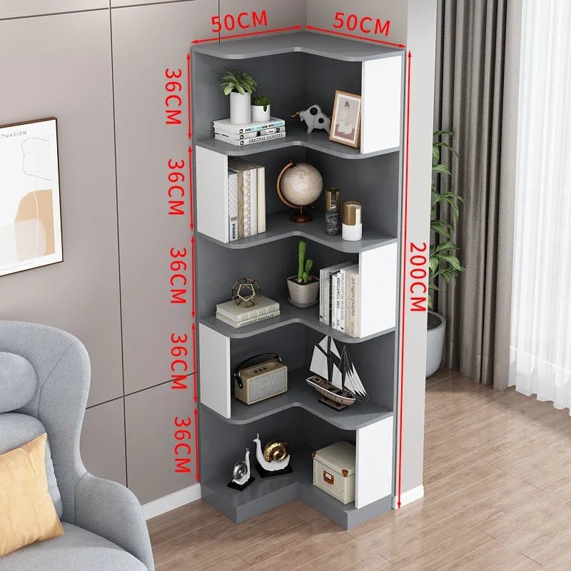 Rotating Bookcase Book Shelves Kids Bookshelf Library Modern Furniture Living Room Magazine Rack Estanteria Industrial Design - SOLVEYE