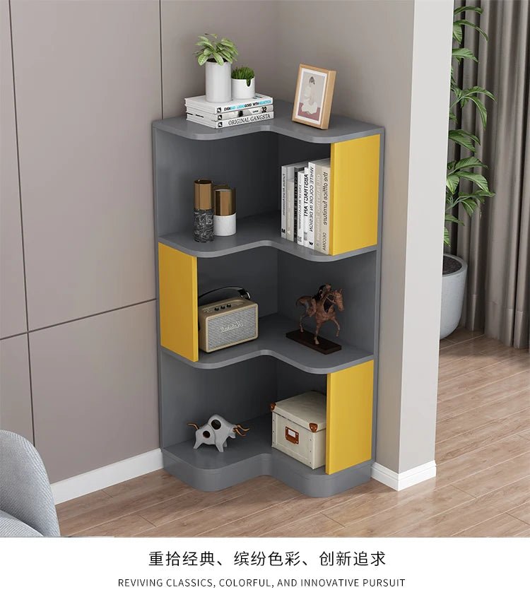 Rotating Bookcase Book Shelves Kids Bookshelf Library Modern Furniture Living Room Magazine Rack Estanteria Industrial Design - SOLVEYE