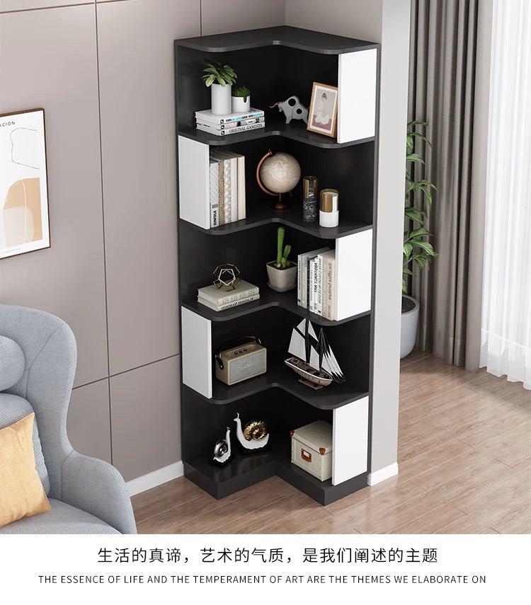 Rotating Bookcase Book Shelves Kids Bookshelf Library Modern Furniture Living Room Magazine Rack Estanteria Industrial Design - SOLVEYE