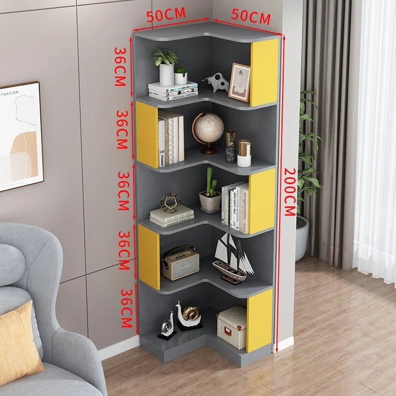 Rotating Bookcase Book Shelves Kids Bookshelf Library Modern Furniture Living Room Magazine Rack Estanteria Industrial Design - SOLVEYE