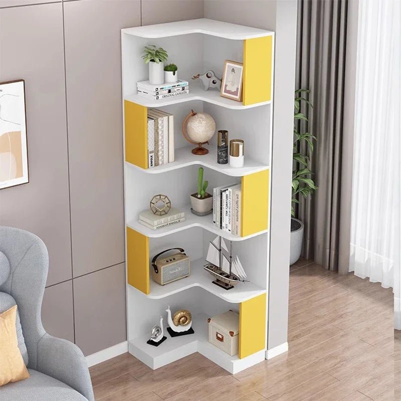 Rotating Bookcase Book Shelves Kids Bookshelf Library Modern Furniture Living Room Magazine Rack Estanteria Industrial Design - SOLVEYE