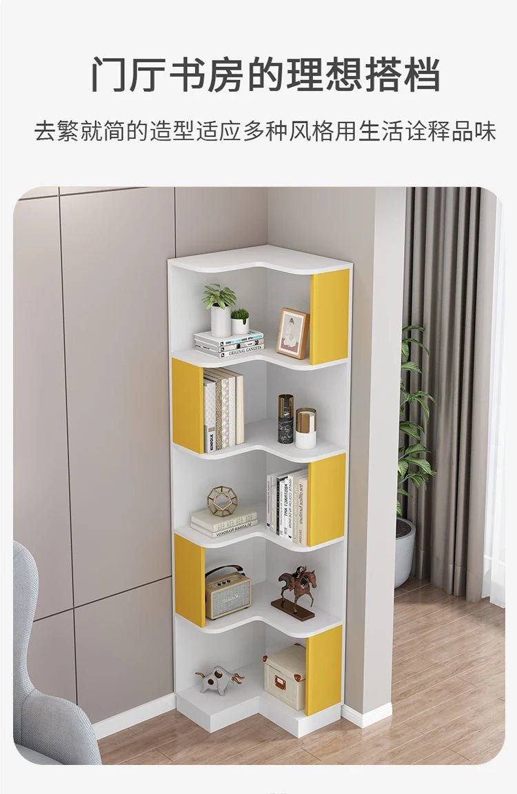 Rotating Bookcase Book Shelves Kids Bookshelf Library Modern Furniture Living Room Magazine Rack Estanteria Industrial Design - SOLVEYE