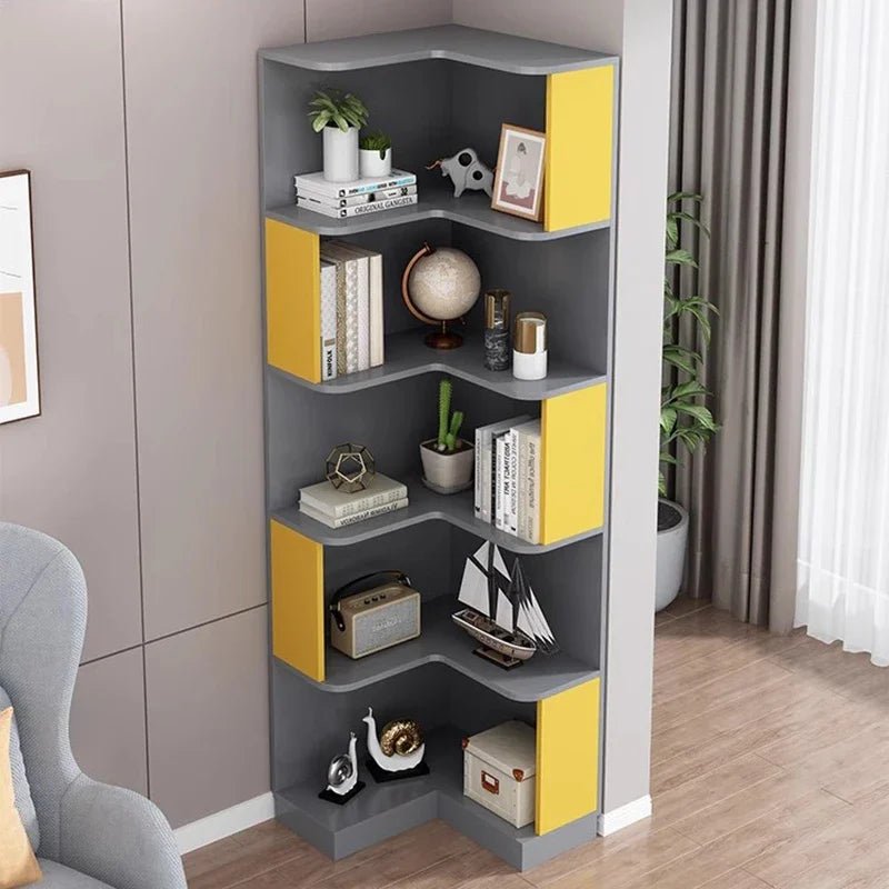 Rotating Bookcase Book Shelves Kids Bookshelf Library Modern Furniture Living Room Magazine Rack Estanteria Industrial Design - SOLVEYE