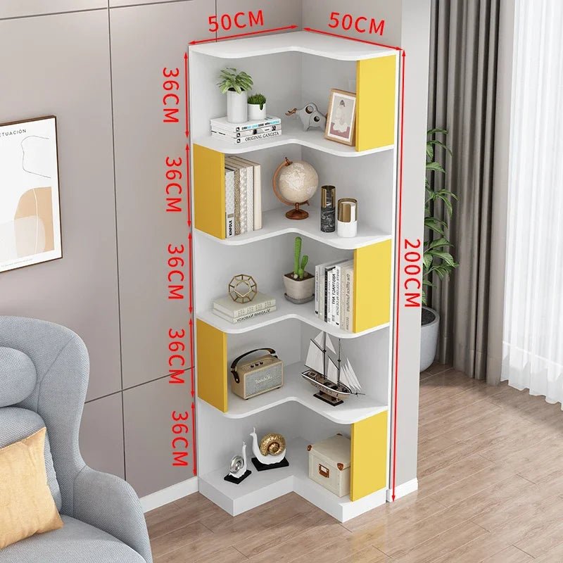 Rotating Bookcase Book Shelves Kids Bookshelf Library Modern Furniture Living Room Magazine Rack Estanteria Industrial Design - SOLVEYE