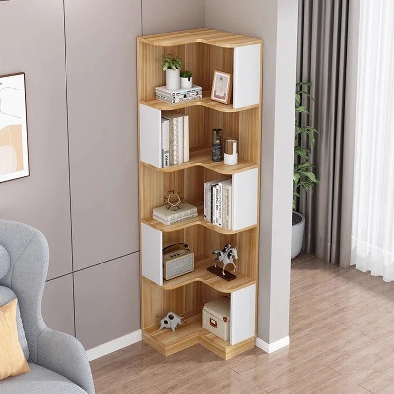 Rotating Bookcase Book Shelves Kids Bookshelf Library Modern Furniture Living Room Magazine Rack Estanteria Industrial Design - SOLVEYE