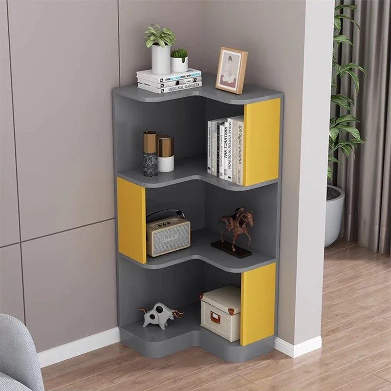 Rotating Bookcase Book Shelves Kids Bookshelf Library Modern Furniture Living Room Magazine Rack Estanteria Industrial Design - SOLVEYE