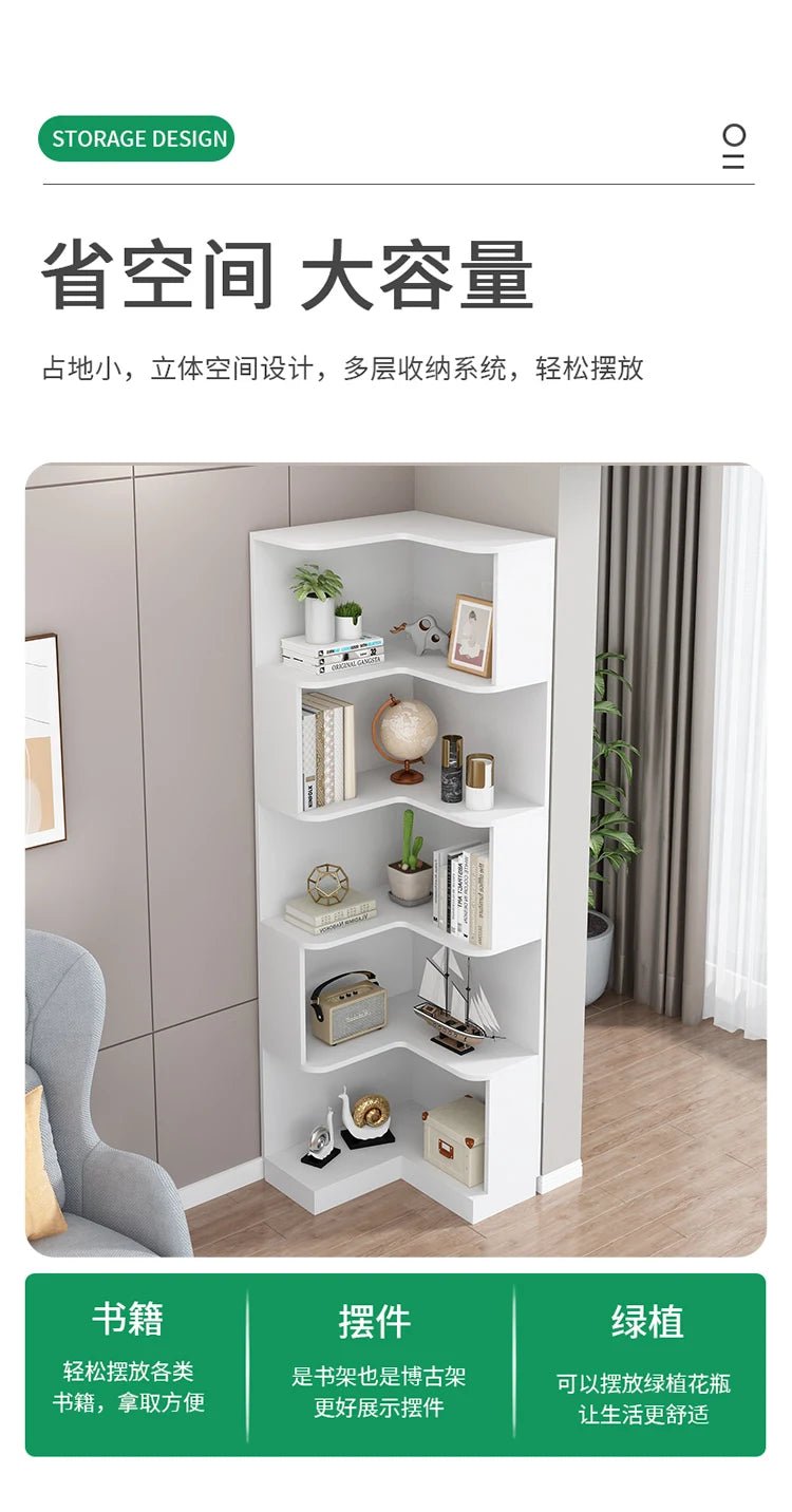 Rotating Bookcase Book Shelves Kids Bookshelf Library Modern Furniture Living Room Magazine Rack Estanteria Industrial Design - SOLVEYE