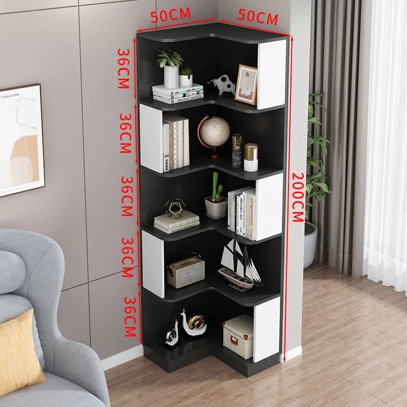 Rotating Bookcase Book Shelves Kids Bookshelf Library Modern Furniture Living Room Magazine Rack Estanteria Industrial Design - SOLVEYE