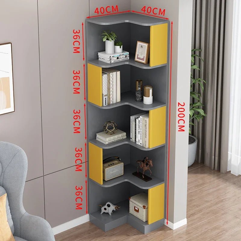 Rotating Bookcase Book Shelves Kids Bookshelf Library Modern Furniture Living Room Magazine Rack Estanteria Industrial Design - SOLVEYE