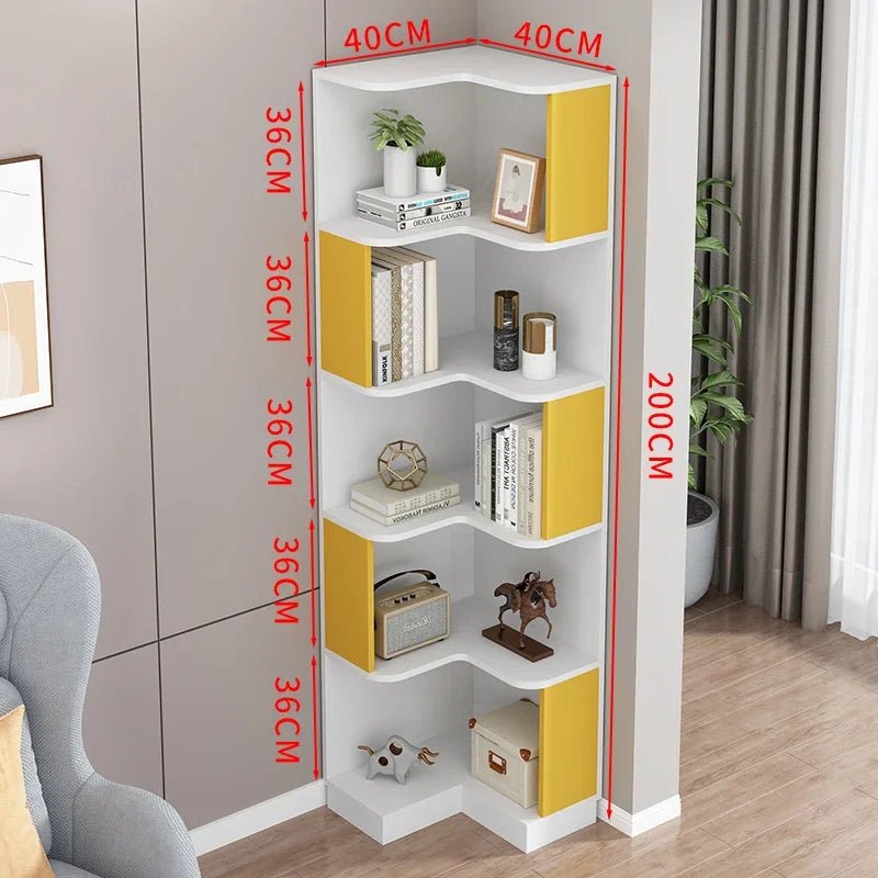 Rotating Bookcase Book Shelves Kids Bookshelf Library Modern Furniture Living Room Magazine Rack Estanteria Industrial Design - SOLVEYE