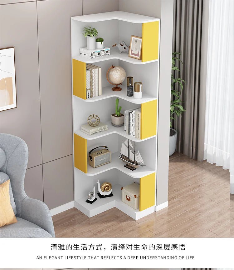 Rotating Bookcase Book Shelves Kids Bookshelf Library Modern Furniture Living Room Magazine Rack Estanteria Industrial Design - SOLVEYE