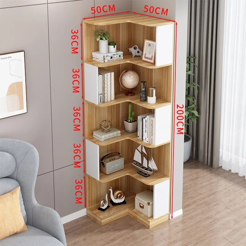 Rotating Bookcase Book Shelves Kids Bookshelf Library Modern Furniture Living Room Magazine Rack Estanteria Industrial Design - SOLVEYE