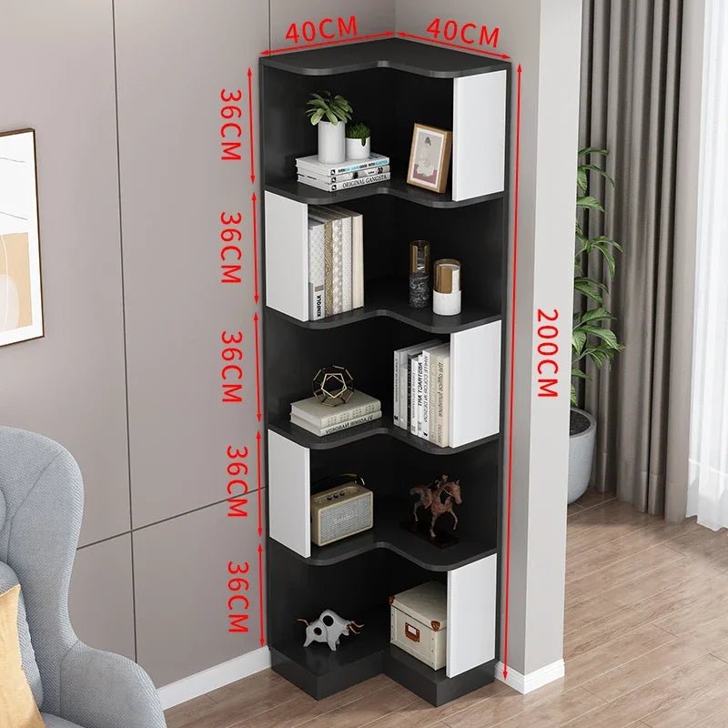 Rotating Bookcase Book Shelves Kids Bookshelf Library Modern Furniture Living Room Magazine Rack Estanteria Industrial Design - SOLVEYE