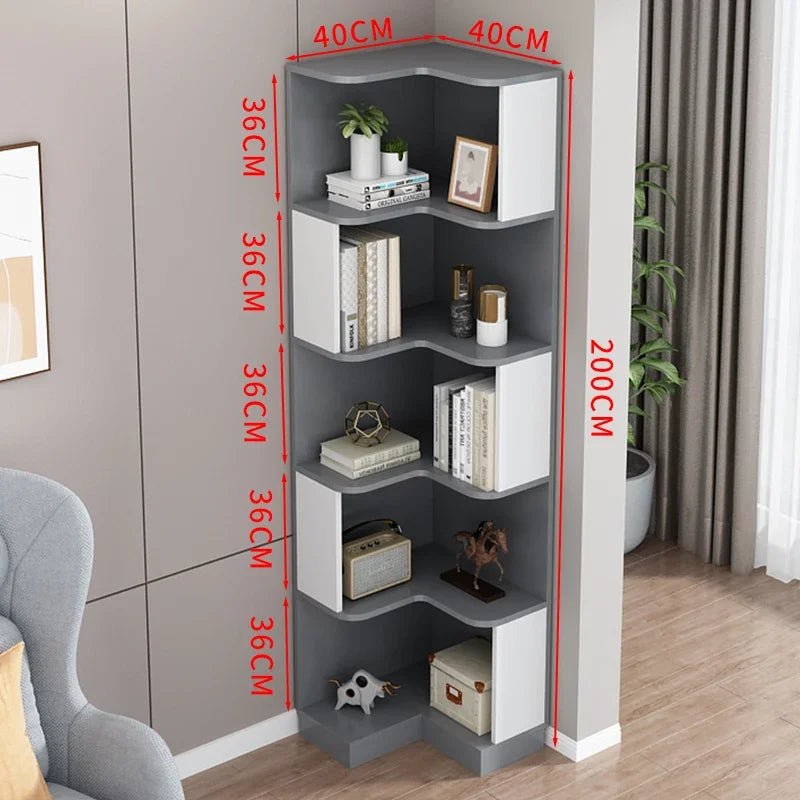 Rotating Bookcase Book Shelves Kids Bookshelf Library Modern Furniture Living Room Magazine Rack Estanteria Industrial Design - SOLVEYE