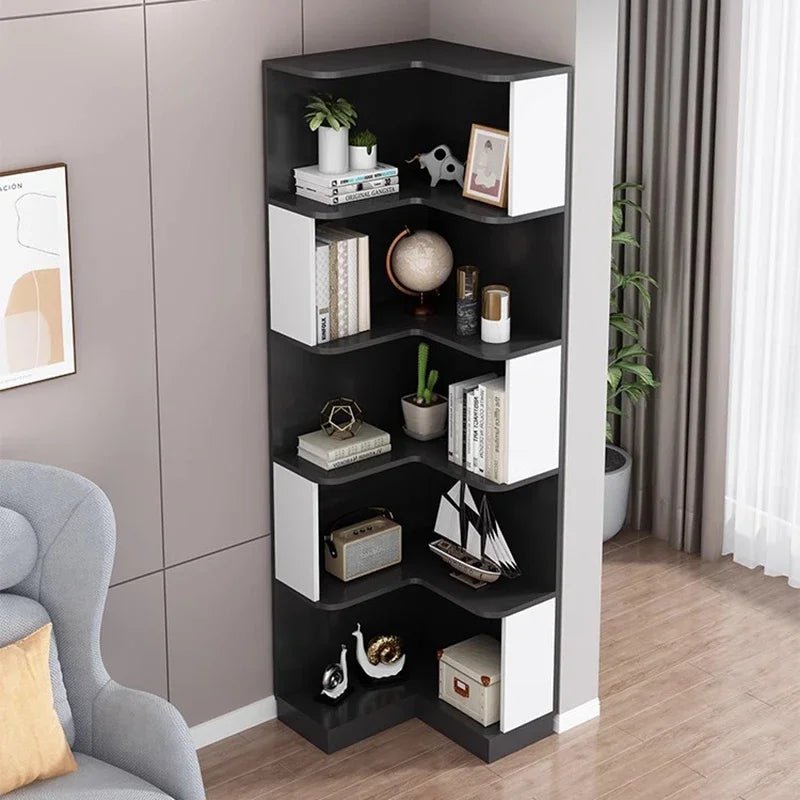 Rotating Bookcase Book Shelves Kids Bookshelf Library Modern Furniture Living Room Magazine Rack Estanteria Industrial Design - SOLVEYE