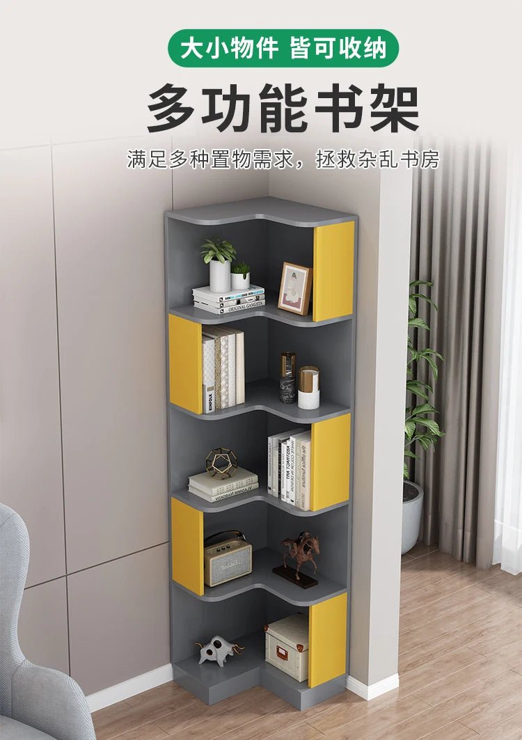 Rotating Bookcase Book Shelves Kids Bookshelf Library Modern Furniture Living Room Magazine Rack Estanteria Industrial Design - SOLVEYE