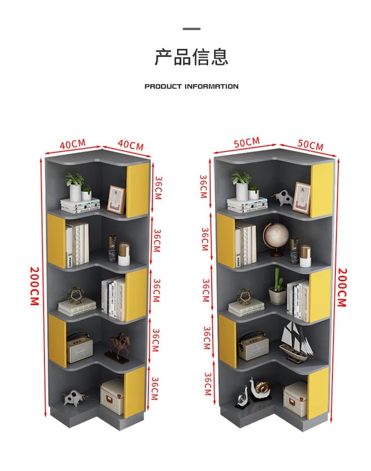 Rotating Bookcase Book Shelves Kids Bookshelf Library Modern Furniture Living Room Magazine Rack Estanteria Industrial Design - SOLVEYE