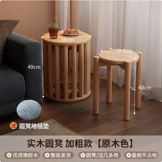 Solid Wood Stool - SOLVEYE