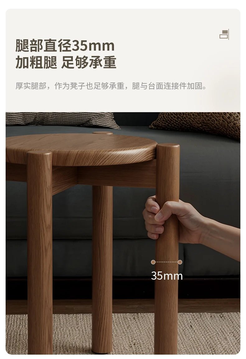 Solid Wood Stool - SOLVEYE